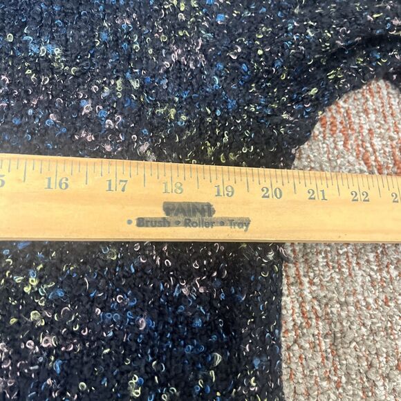 GLENMONT DESIGN Women’s Vintage Cardigan Black/Blue Sweater Large Buttons Medium - Picture 10 of 11